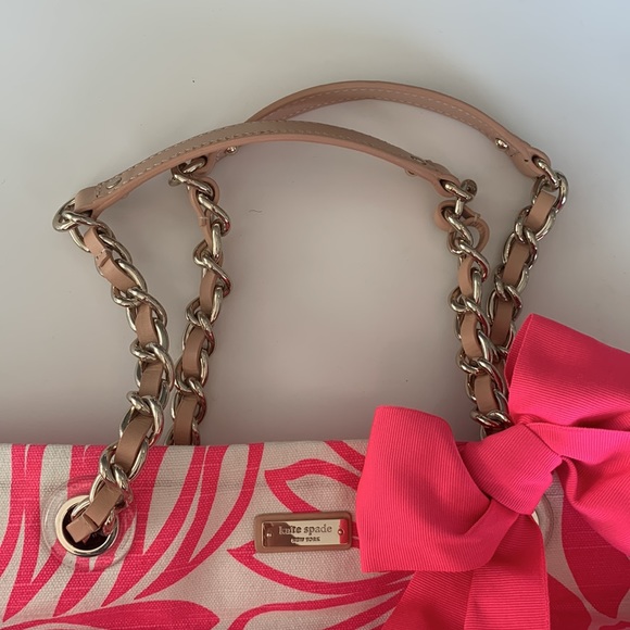 *LIKE NEW* Kate Spade Palm Fronds Print Tote - Picture 9 of 17